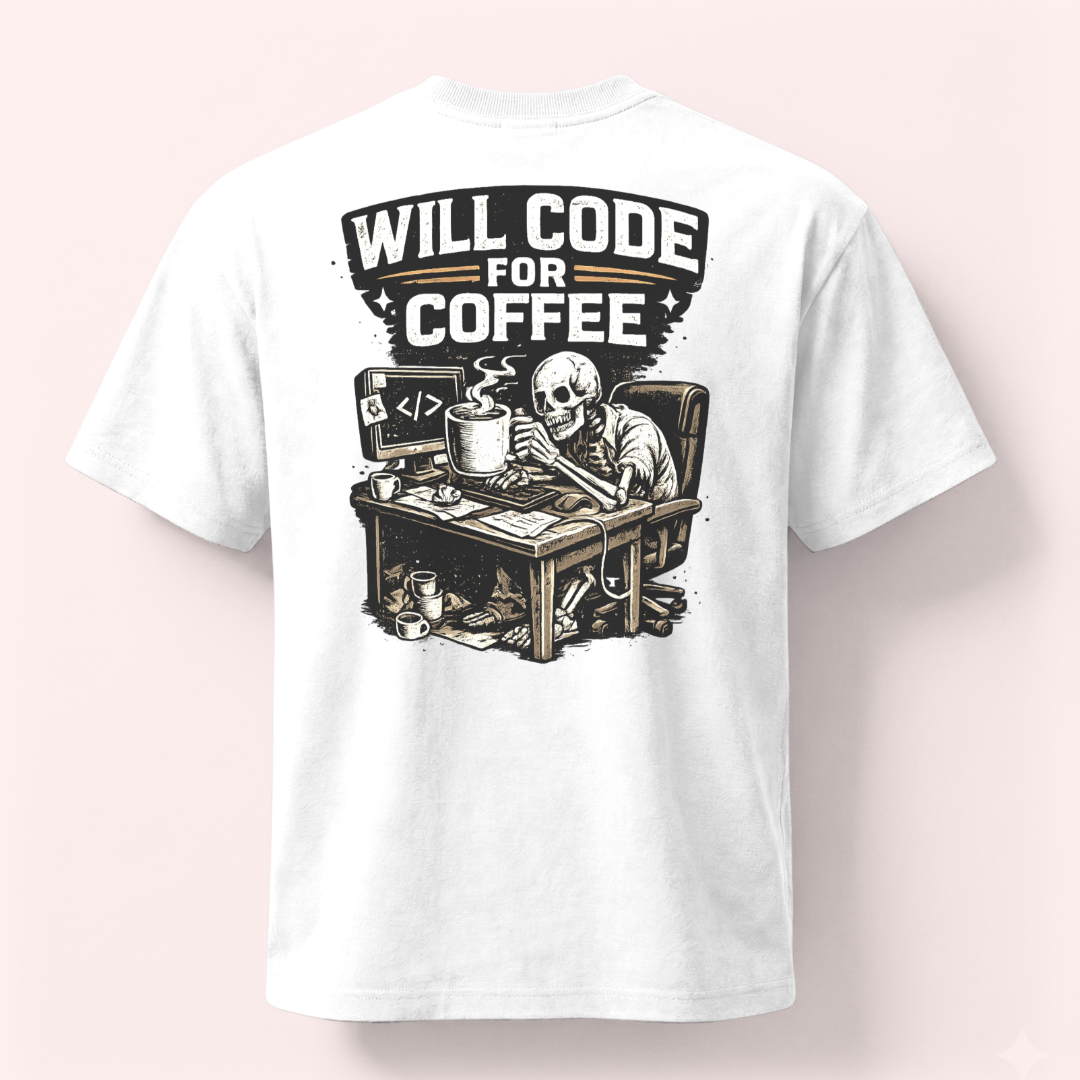Coding & Caffeine Unisex Oversized T-Shirt
