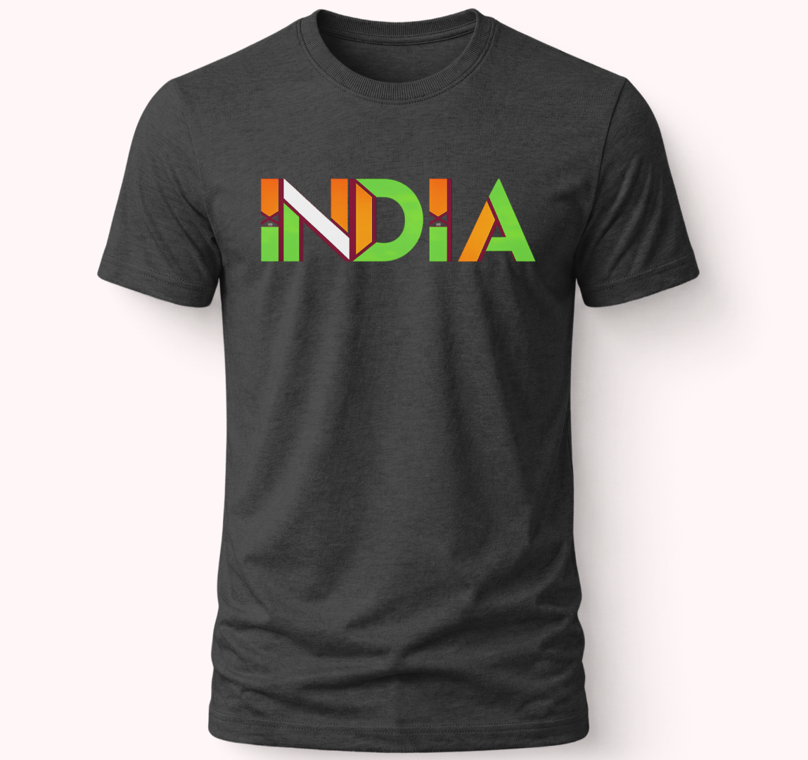 India Brush Stroke Unisex Oversized T-Shirt
