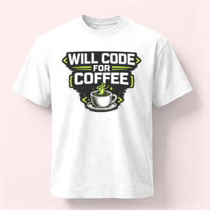 Code & Coffee Badge Unisex Oversized T-Shirt