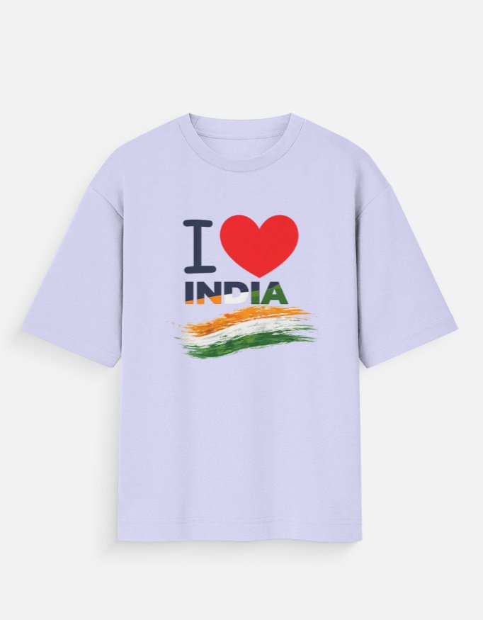 I Love India Unisex Oversized T-Shirt - Image 3