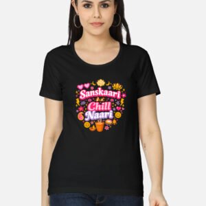 Chill Naari Typographic Printed Regular T-Shirt