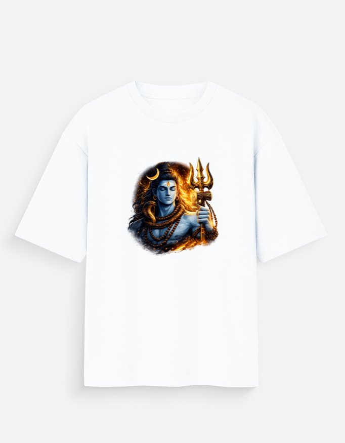 Lord Shiva Graphic Unisex Oversized T-Shirt - Image 2